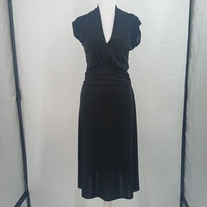 Kenneth Cole Reaction Midi Dress Womens M Black Corporatecore Office Wear